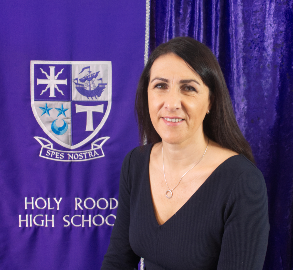 Joan Daly, the current head teacher at Holy Rood RC High School.