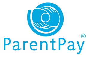 Parent pay logo in sky blue.